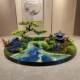 Decorative bonsai flowers in the middle of the dining table