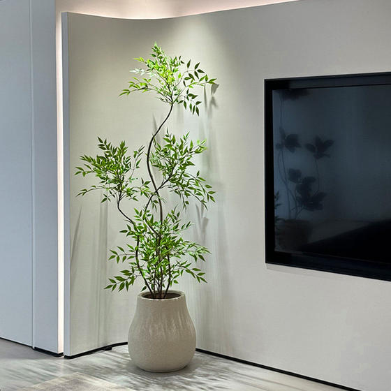 Simulated plant nandina floor-standing potted plant
