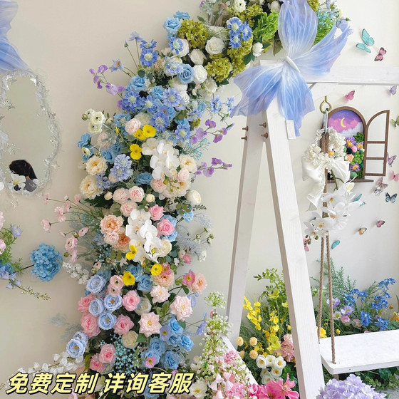 Monet garden landscaping waterfall artificial flowers