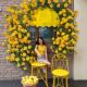 Simulated waterfall flower wall background wall rose vine women's clothing store front fake flower decoration internet celebrity photo check-in wall