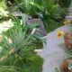 Simulated green plants, flowers and plants window decoration