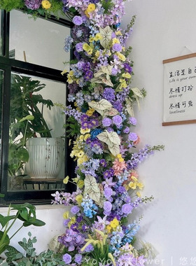 莫奈花园造景装饰橱窗仿真花