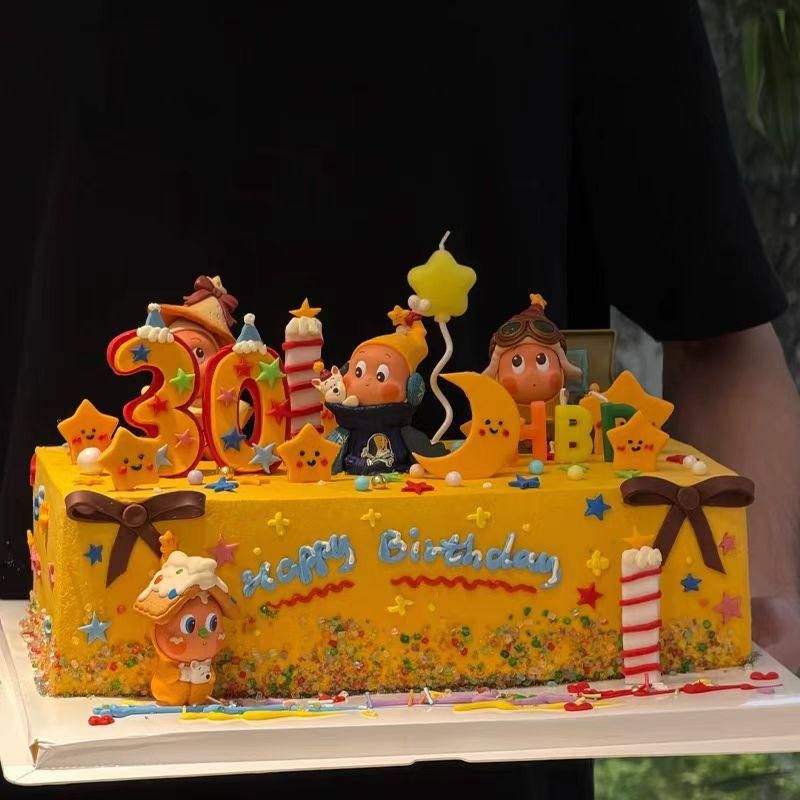 网红许愿星星人儿童周岁生日烘焙插件蛋糕装饰卡通海绵公仔摆件,淘宝优惠券,粉丝福利购,淘宝优惠卷