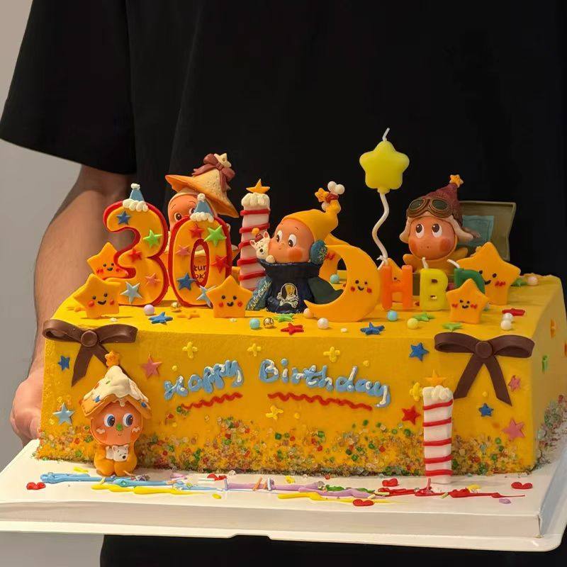 网红许愿星星人儿童周岁生日烘焙插件蛋糕装饰卡通海绵公仔摆件,淘宝优惠券,粉丝福利购,淘宝优惠卷