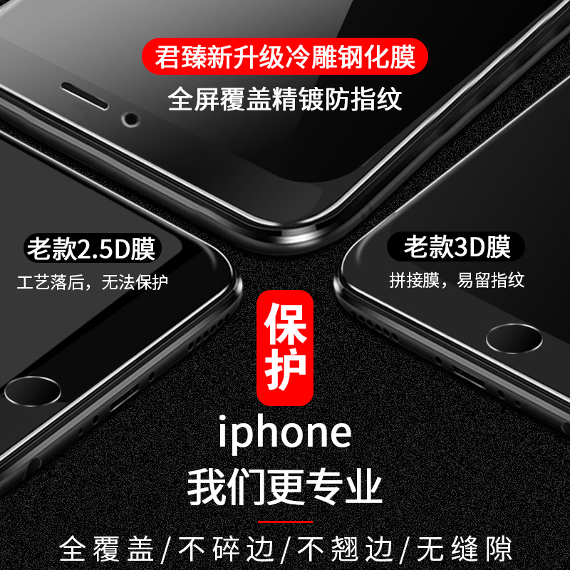 适用苹果6钢化膜iphone6plus全屏6s防摔6splus全包边6SP护眼抗蓝光6P刚化高清防指纹玻璃ipone屏幕puls手机膜