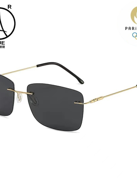 超轻无框太阳镜男女士方形眼镜日夜两用驾驶镜开车专用墨镜偏光镜