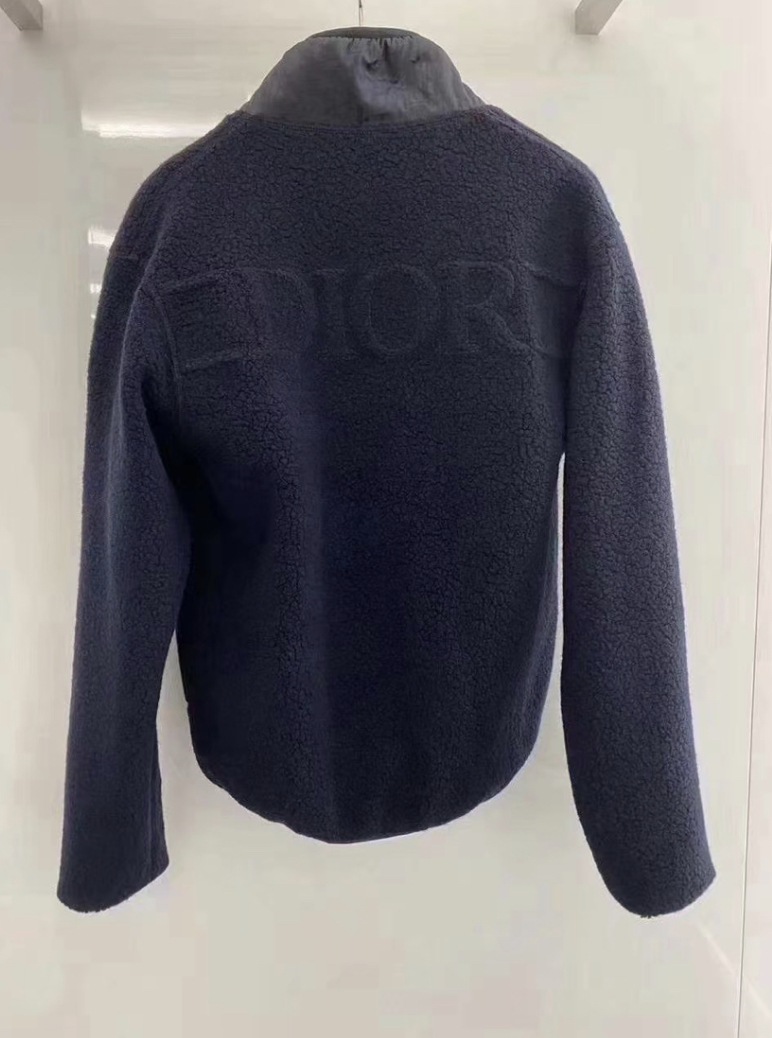 Dior Homme 男士深蓝色羊羔双面穿外套 2021春夏正品代购113J405A