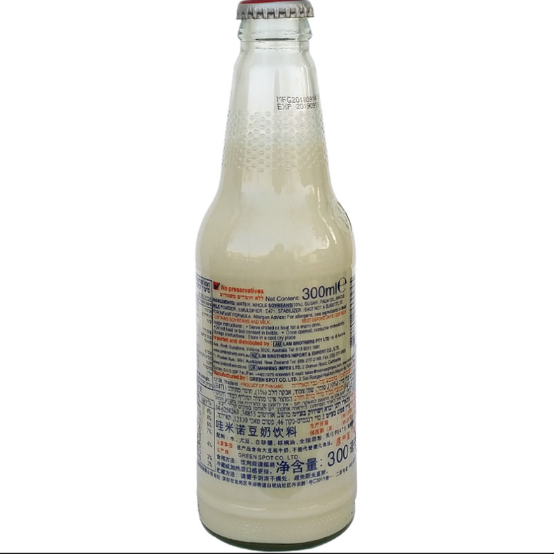 泰国进口 哇米诺豆奶 VAMINO 原味豆奶 300ml*24瓶整箱 - 图1