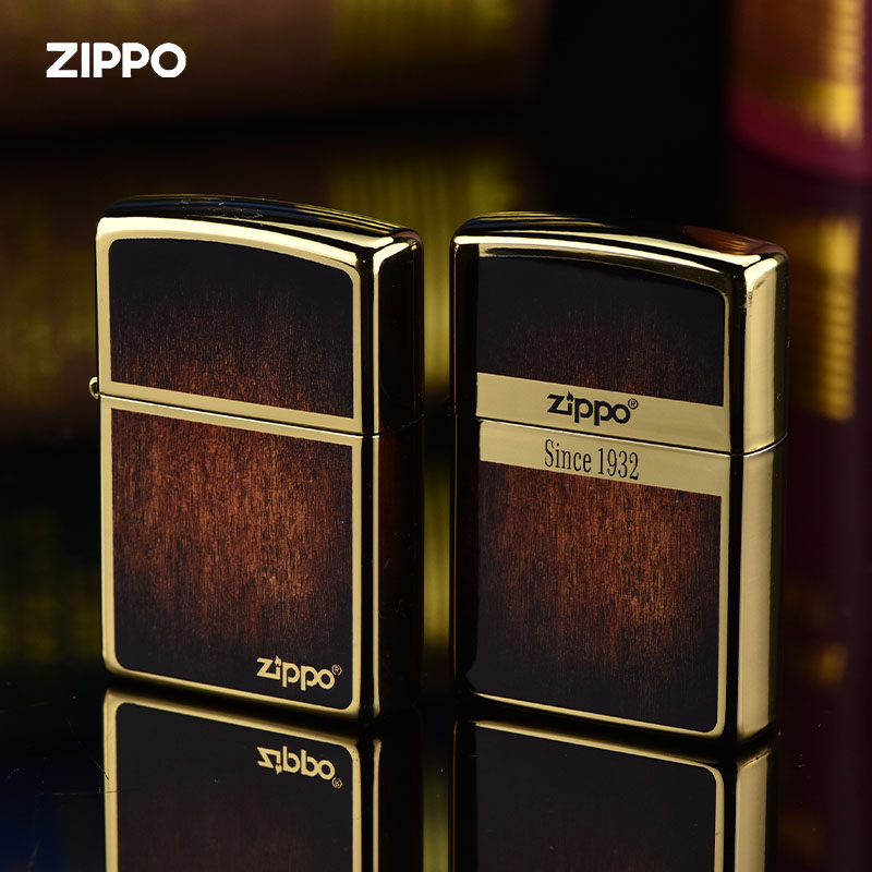 zippo正版打火机商标起源珐琅木纹送礼原装正版正品zp火机送男友-图0