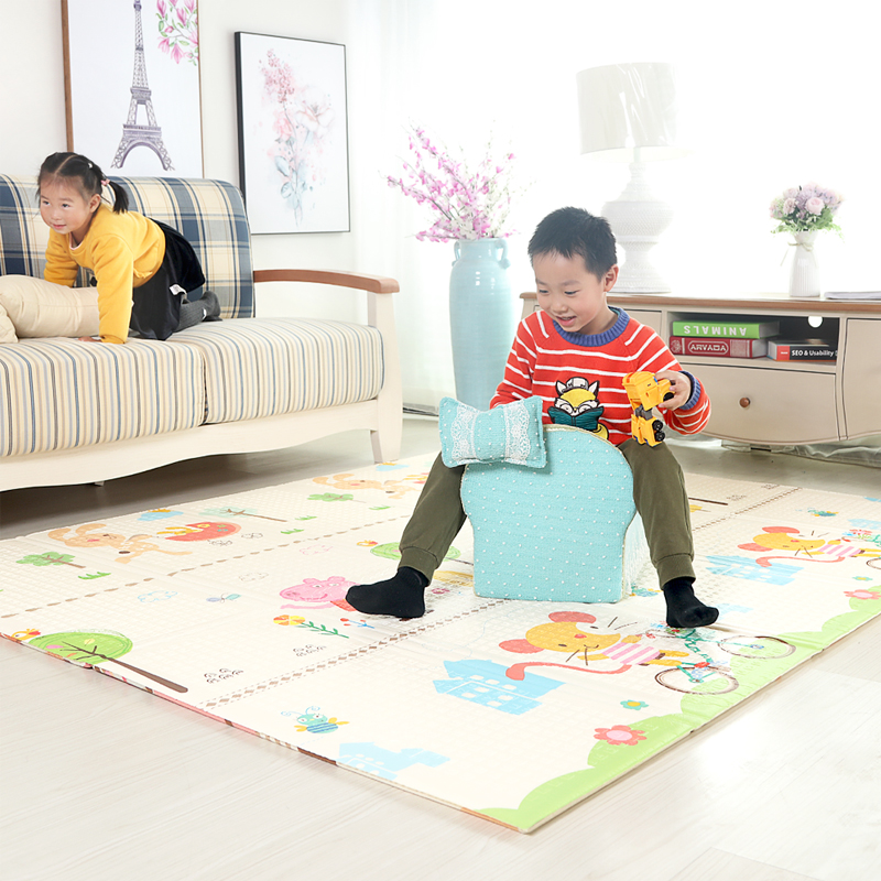 欢熊旗舰店加厚宝宝爬行垫xpe无味可折叠婴儿客厅家用儿童泡沫地垫爬爬垫0