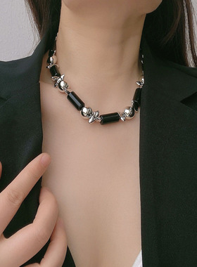 其他合金锁骨链女拼接项链