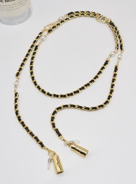 韩系小香风皮革耳机链