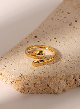 欧美水滴开口戒指0433