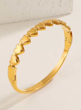 2025新款心心相连镀金手镯