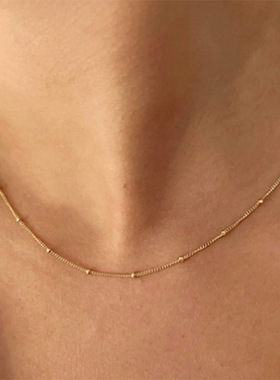 嘻哈钛钢项链小众满天星