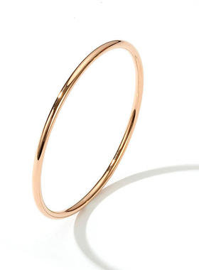 抖音爆款欧美简约金色钛钢3mm线圈手镯冷淡风女款细圆线素圈手环