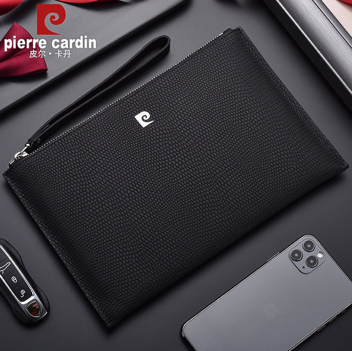 皮尔卡丹男士信封包头层牛皮手抓包 皮尔卡丹洪川男士包袋