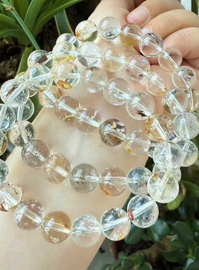 天然闪灵钻手链 男女款单圈赫尔基蒙水晶手串饰品百搭气质礼物