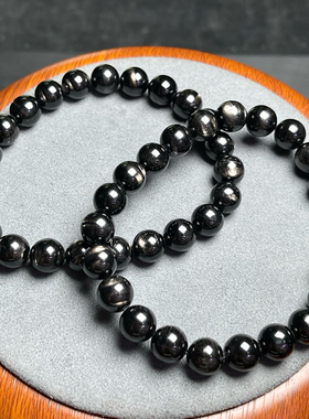 木与海天然金运石圆珠手链女款