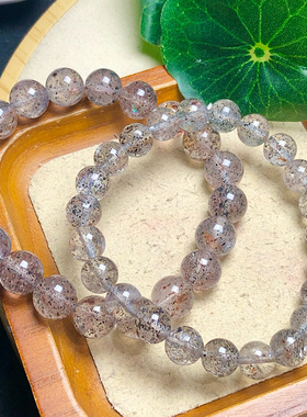 天然黑草莓晶手链女款单圈黑毒液水晶手串饰品民族风