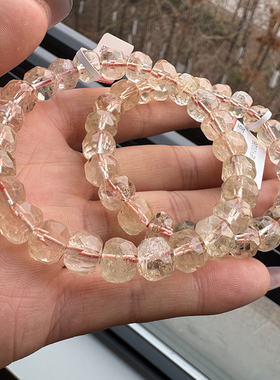 木与海天然黄水晶切面手链女款