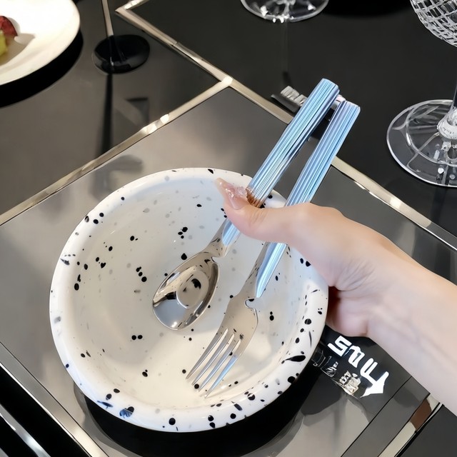 Stainless steel portable tableware box three-piece set spoon chopstick fork set student dormitory single storage box