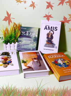 英文摆设模型高级感简约现代假书