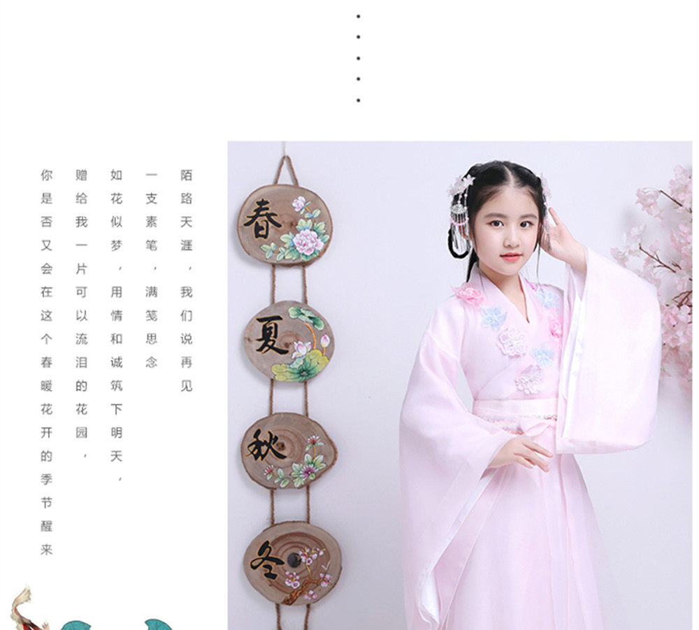 春夏季汉服女童明制袄裙儒裙超仙女套装小孩子中国风冬装古装唐装_虎窝淘