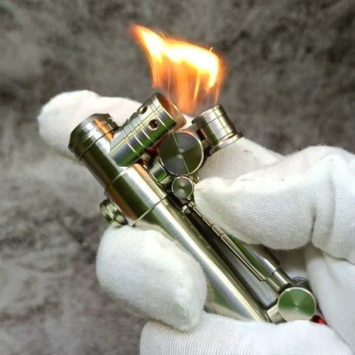 圣哥 Механический ветрозащитный поезд, медная ретро автоматическая зажигалка на керосине