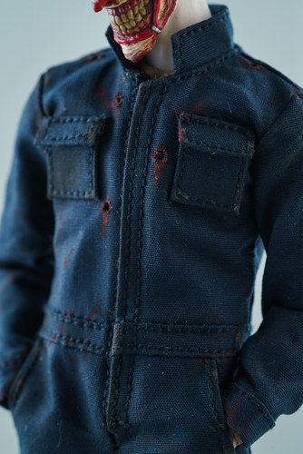 现货1/12兵人衣服男romankey6寸方头人ant无界小丑工装连体服 - 图0