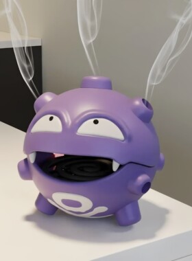 创意瓦斯弹蚊香盒带盖接灰盘蚊香架盘家用桌面摆件防火防烫檀香炉