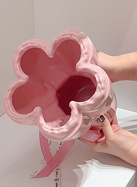 超好看玄关花瓶摆件客厅插花轻奢高级感艺术感复古插花小花瓶摆件