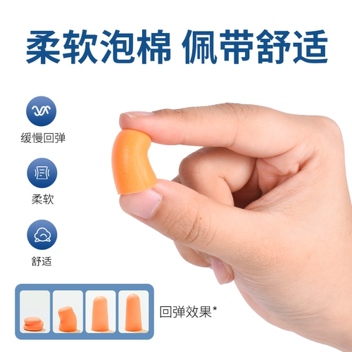 正品3M1100耳塞睡眠睡觉专用隔音防噪音降噪声弹性耳塞3m1110带线 - 图2