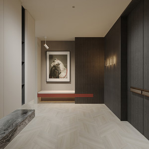 大理石瓷砖客厅地砖米白色全屋900x1800几何图案 简一 经典白金沙