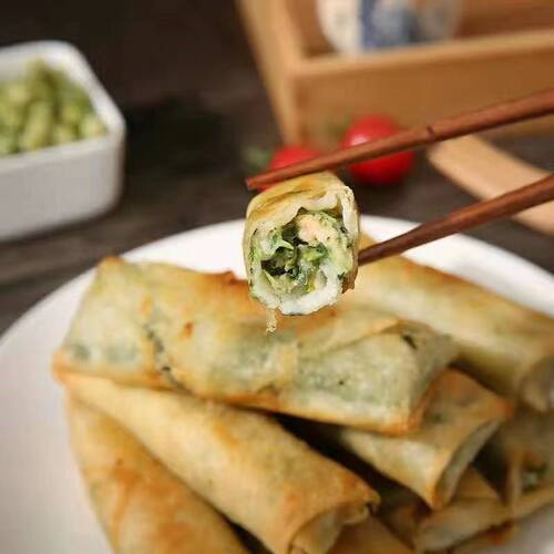 千味央厨荠菜肉丝春卷 油炸小吃 点心速冻手工半成品粥店早餐商用 - 图0