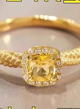 小方糖戒指女款闪耀璀璨可调节