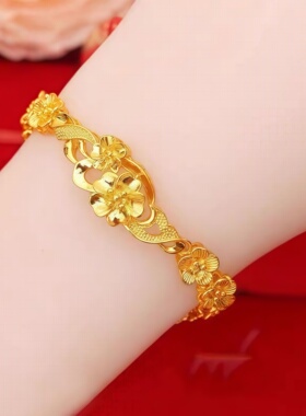 玫瑰花金色手链高贵手环高端大气潮全新高级感设计女甜美气质手链