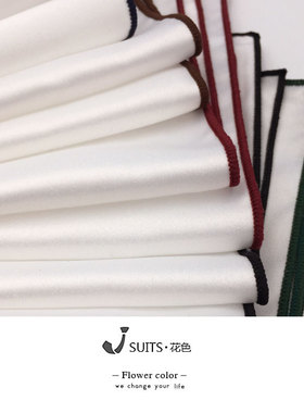 男士白色西装口袋巾胸巾