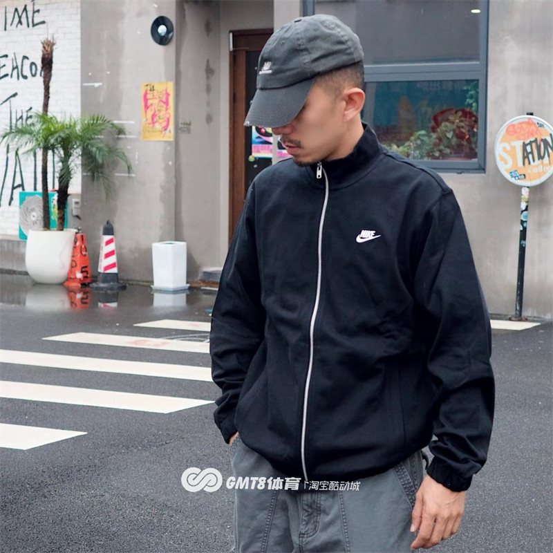 GMT8 耐克Club logo刺绣立领长袖夹克外套卫衣秋上新男装 FQ3427,淘宝优惠券,粉丝福利购,淘宝优惠卷