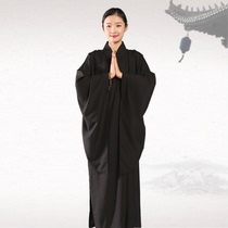 Upscale Haiqing Womens Spring Summer Autumn Winter Season Season Seaqing Clothing Monk Buddha Clothes Monk Clothes Long Shirts Coffee Color Black