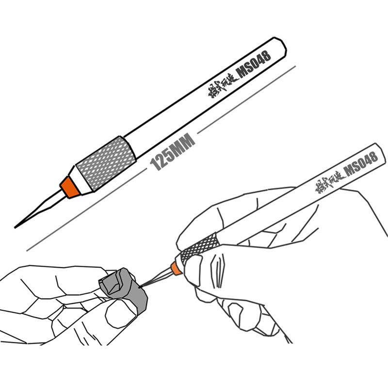 模式玩造 精密金属推刀MS048高达军事模型改造刻线专用 刻线胶带 - 图0