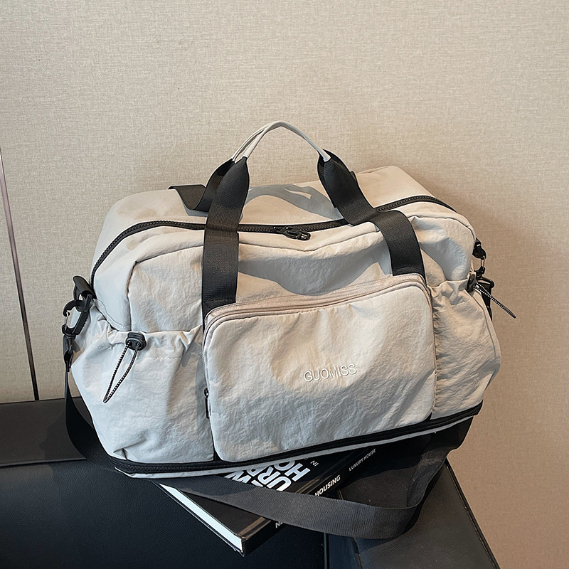 Foldable travel bag wet and dry separation sports fitness bag