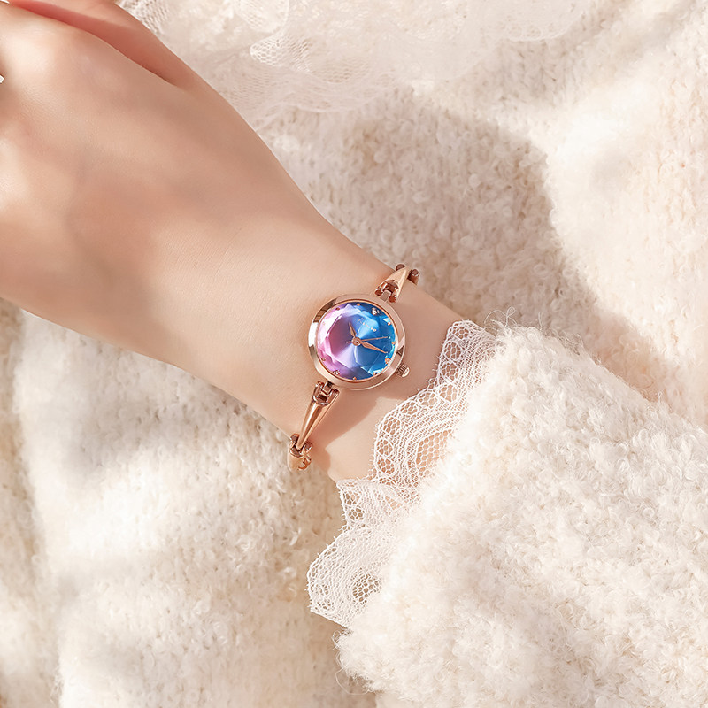 kimio金米欧渐变色女ins风手链表 kimio金米欧老林国产腕表