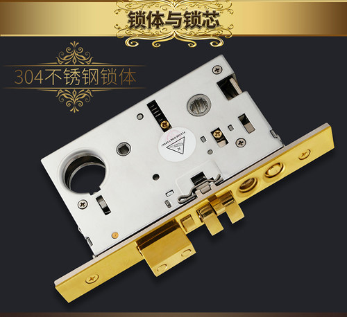 铠铜威 欧式奢华黄铜别墅双开大门锁 铜24K金对开入户实木门锁 - 图2