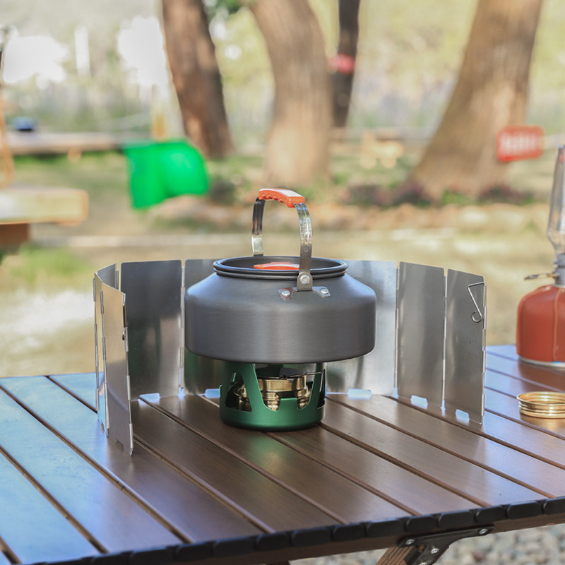 户外便携式迷你液体酒精炉野营野餐固体酒精块炉自驾垂钓烧水炉具