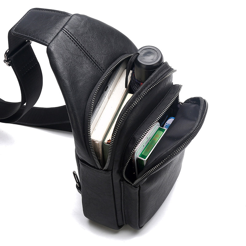 胸包潮牌运动休闲男士小背包单肩包 龙帛男士包袋