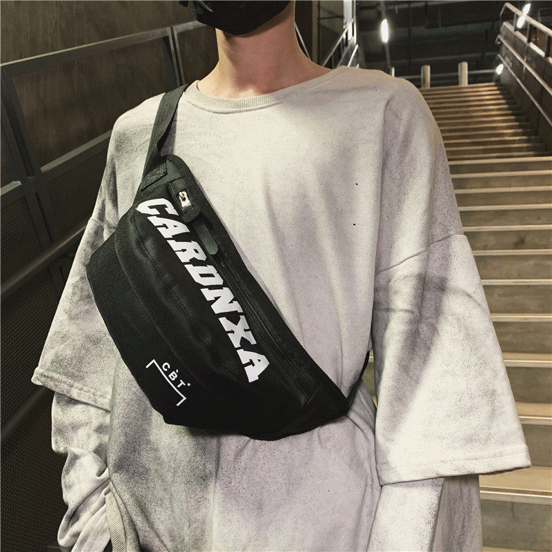 男韩版腰包随身运动休闲胸前包ins 龙帛男士包袋