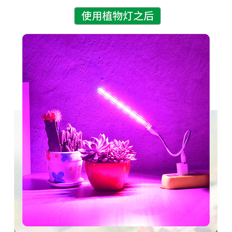 全光谱led植物灯生长灯USB室内阳光补光灯花卉盆栽灯多肉小台灯-图1