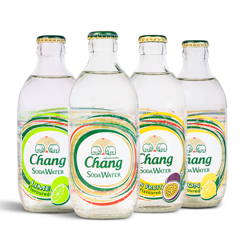 泰国原装进口泰象苏打水青柠味饮料汽水325ml*5瓶chang牌气泡水-图3