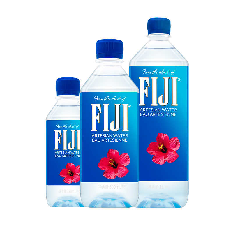 斐泉fiji water天然斐济矿泉水330ml/500ml/1000ml整箱泡茶饮用水 - 图0